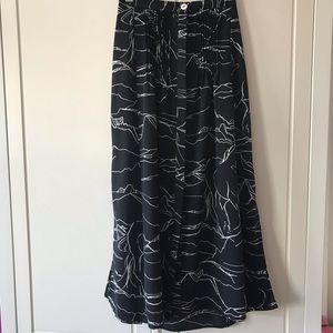 TOPSHOP Horse Scribble Midi Skirt